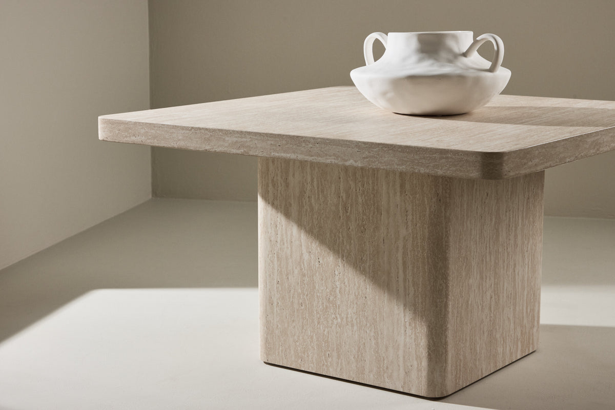 Qvart sofabord - 80 × 80 cm - beige - billede 14