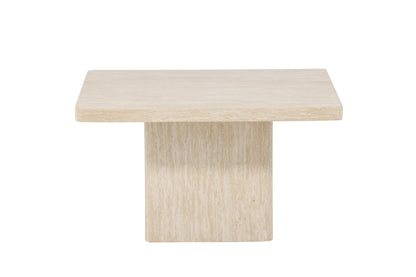 Qvart sofabord - 80 × 80 cm - beige - billede 4