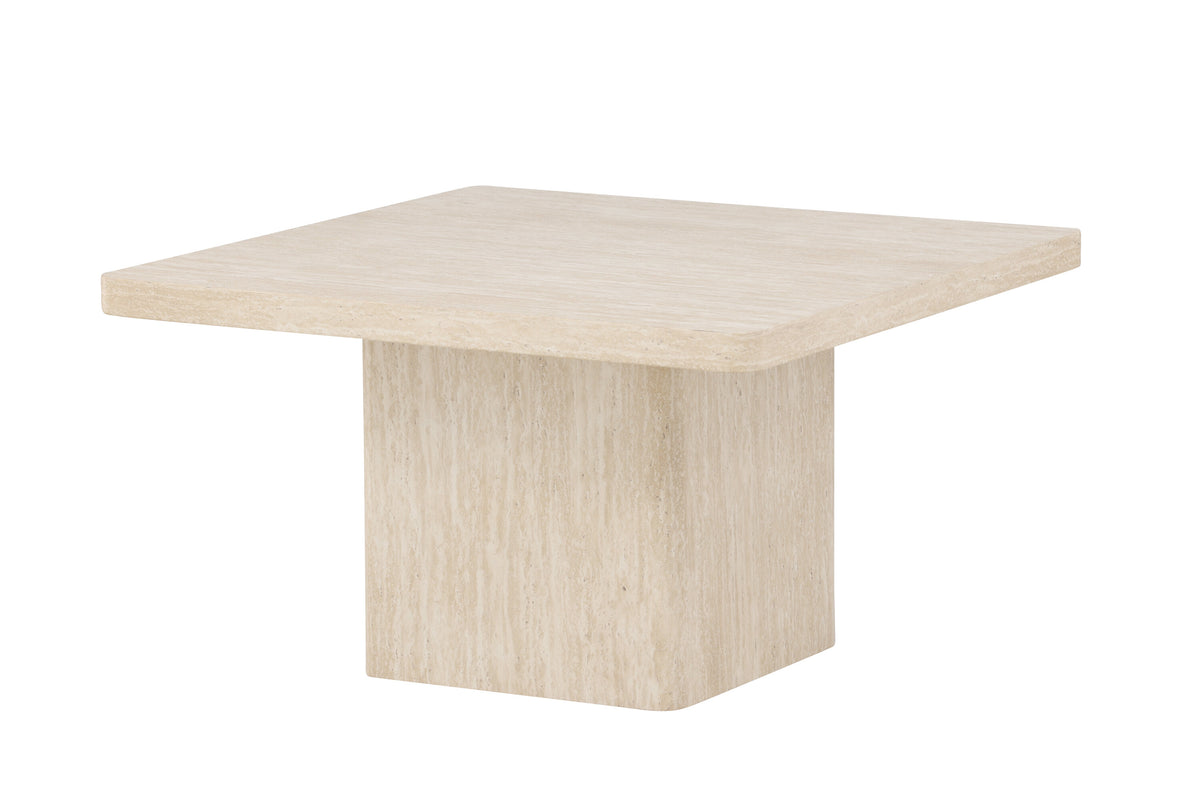 Qvart sofabord - 80 × 80 cm - beige - billede 5
