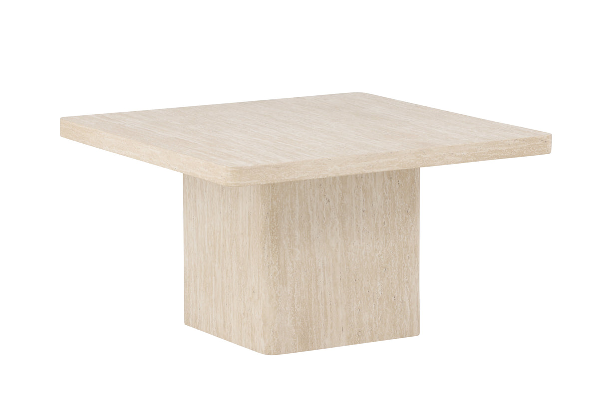 Qvart sofabord - 80 × 80 cm - beige - billede 6