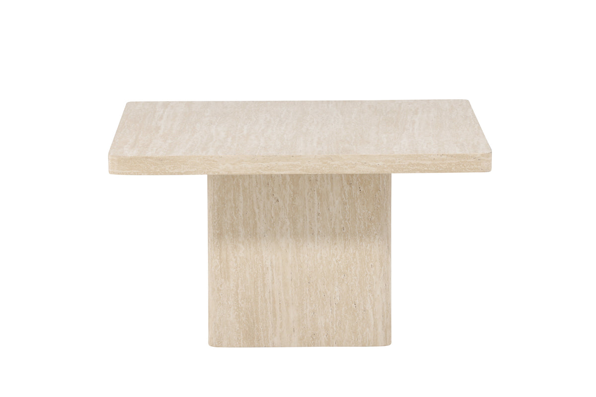 Qvart sofabord - 80 × 80 cm - beige - billede 7