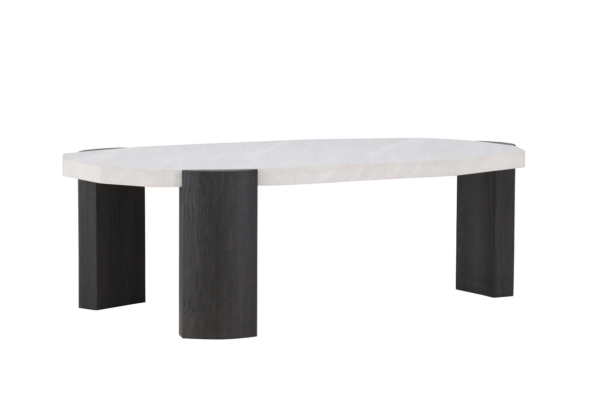 Kres sofabord - 125 × 71 cm - beige, sort - billede 12