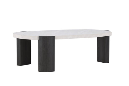 Kres sofabord - 125 × 71 cm - beige, sort - billede 12