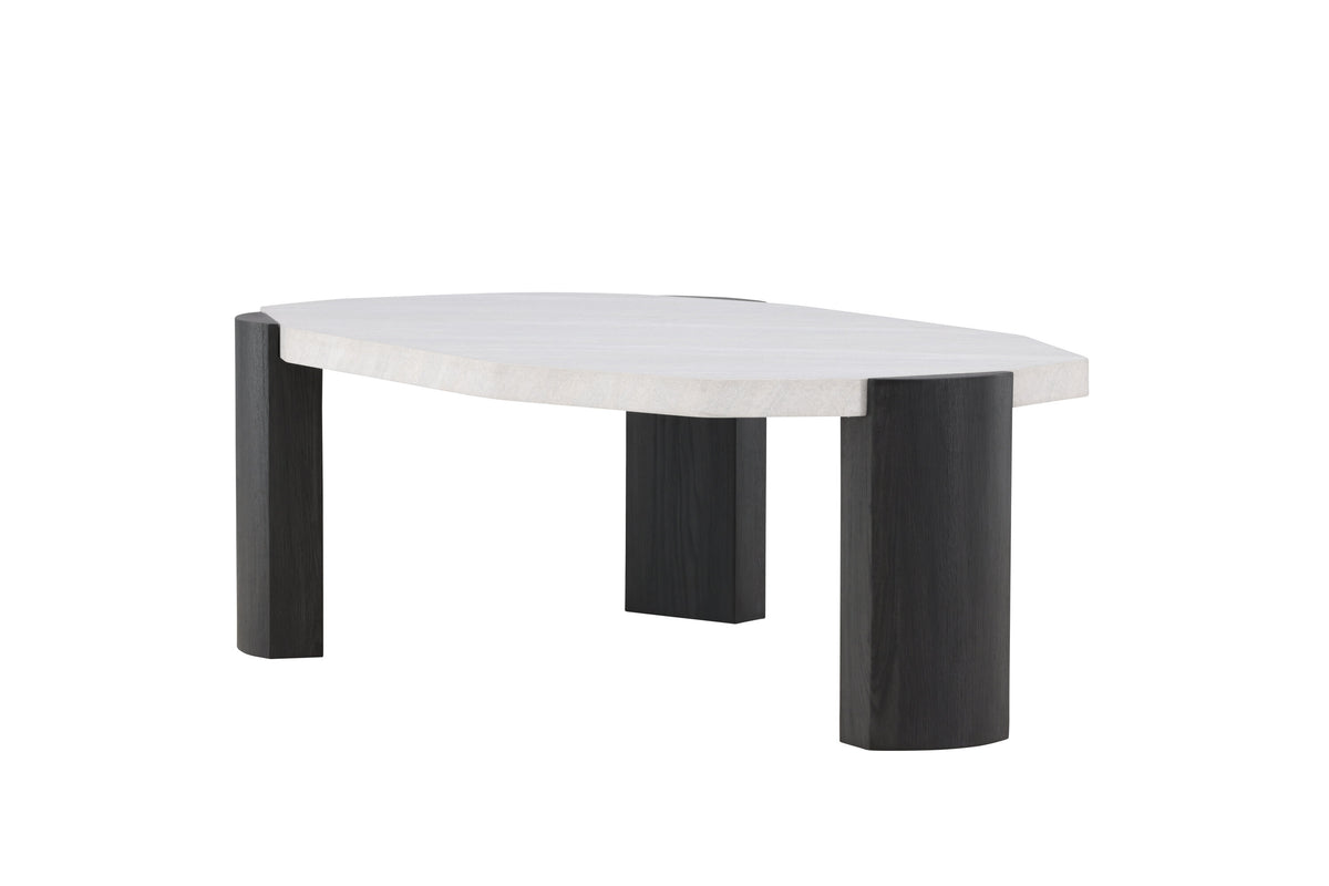 Kres sofabord - 125 × 71 cm - beige, sort - billede 3