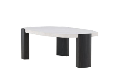 Kres sofabord - 125 × 71 cm - beige, sort - billede 3