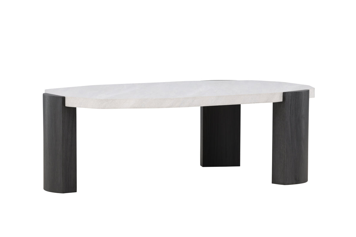 Kres sofabord - 125 × 71 cm - beige, sort - billede 6