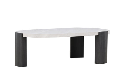 Kres sofabord - 125 × 71 cm - beige, sort - billede 6