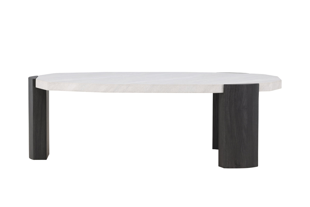 Kres sofabord - 125 × 71 cm - beige, sort - billede 7