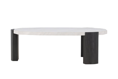 Kres sofabord - 125 × 71 cm - beige, sort - billede 7
