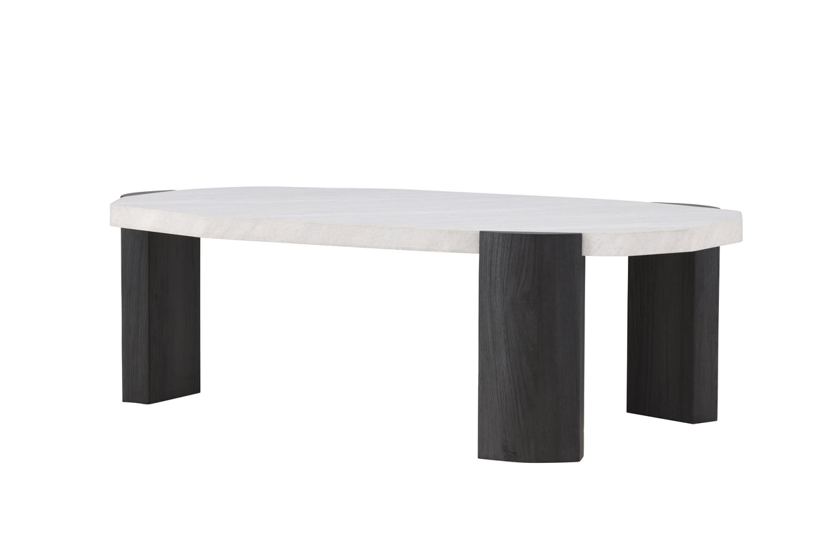 Kres sofabord - 125 × 71 cm - beige, sort - billede 8