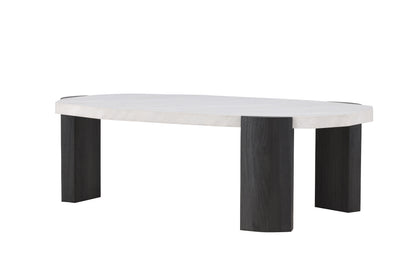 Kres sofabord - 125 × 71 cm - beige, sort - billede 8