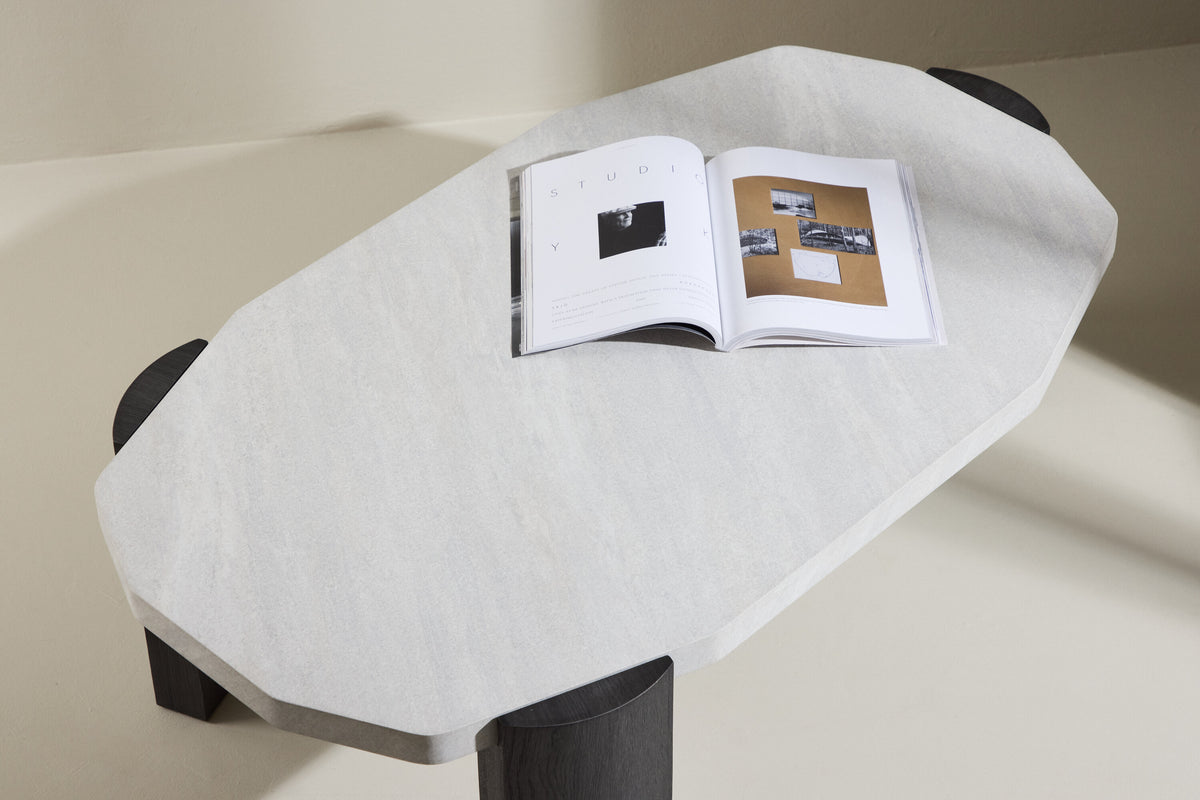 Kres sofabord - 125 × 71 cm - beige, sort - billede 17