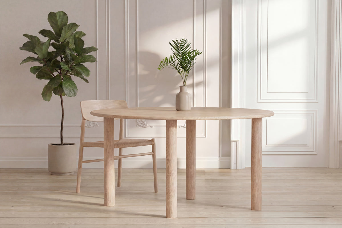 Hilo ovalt spisebord - 130 × 110 cm - natur - billede 4