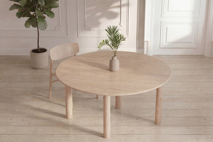 Hilo ovalt spisebord - 130 × 110 cm - natur - billede 5