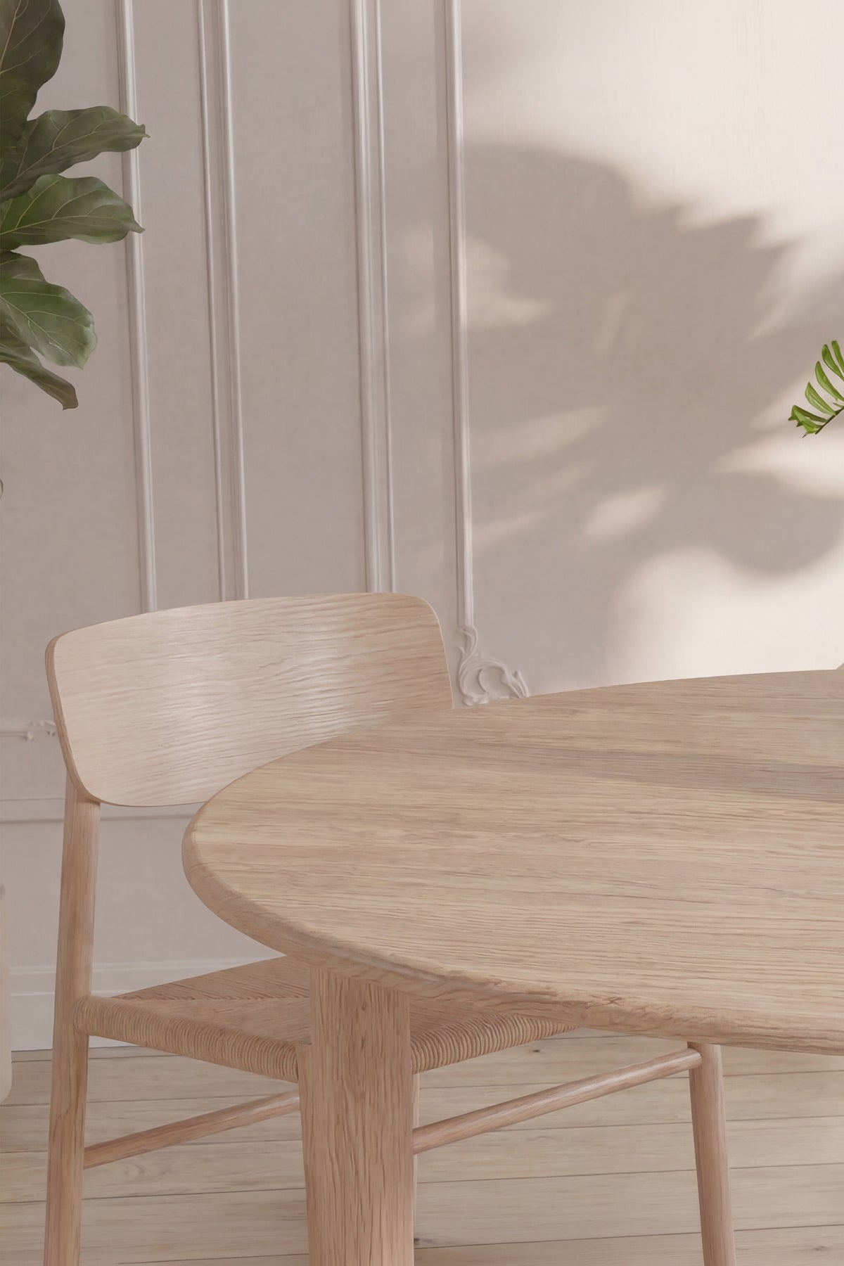 Hilo ovalt spisebord - 130 × 110 cm - natur - billede 10