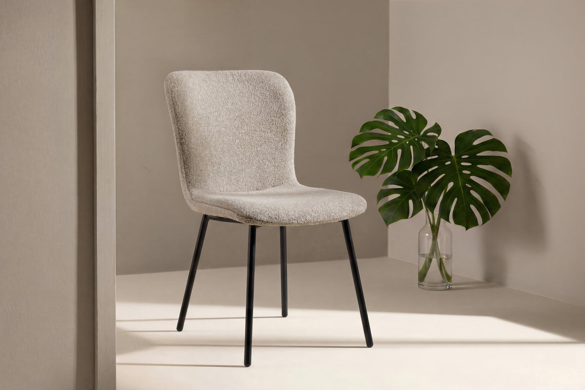 Linus spisebordsstole - beige, sort - 2 stk. - billede 4