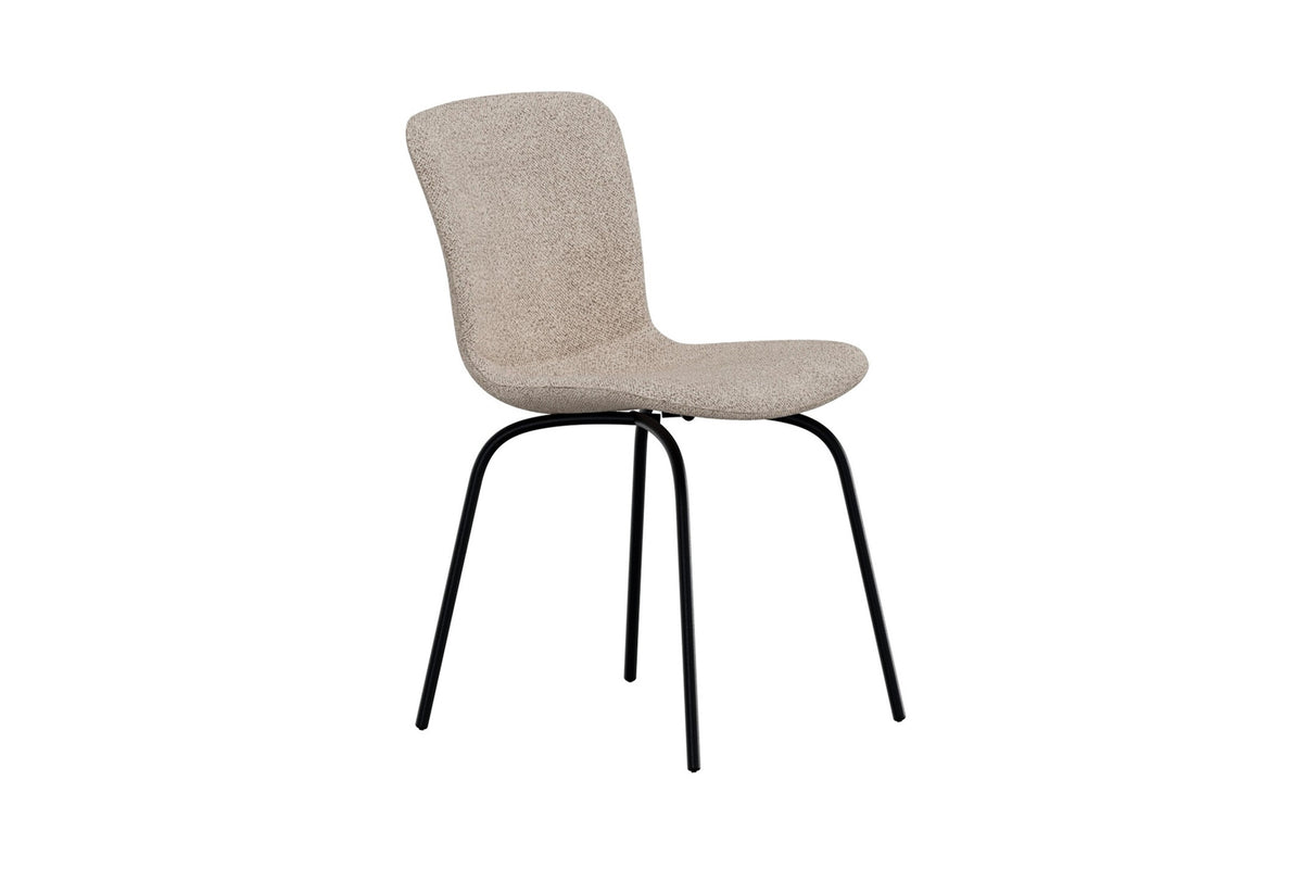 Linus spisebordsstole - beige, sort - 2 stk. - billede 2