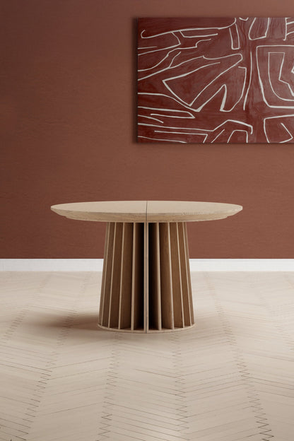 Dope rundt spisebord - Ø120 cm - natur - billede 5