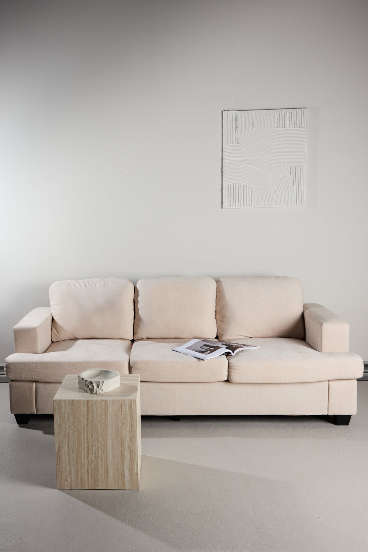 Sani 3-personers sofa - sort, beige - billede 18