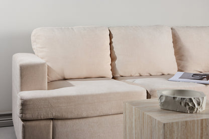 Sani 3-personers sofa - sort, beige - billede 14