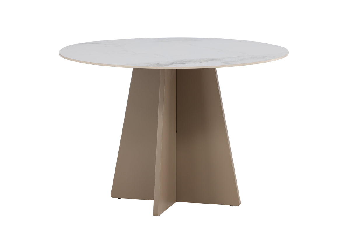 Bootcut rundt spisebord - Ø110 cm - beige - billede 12