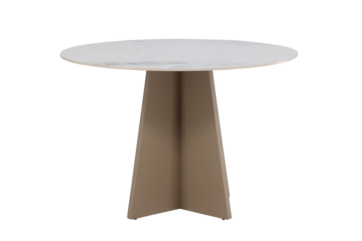 Bootcut rundt spisebord - Ø110 cm - beige - billede 1