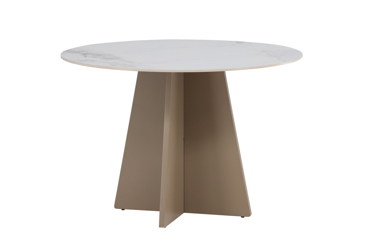 Bootcut rundt spisebord - Ø110 cm - beige - billede 3