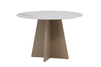 Bootcut rundt spisebord - Ø110 cm - beige - billede 3