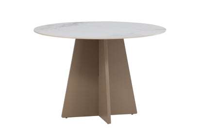 Bootcut rundt spisebord - Ø110 cm - beige - billede 5