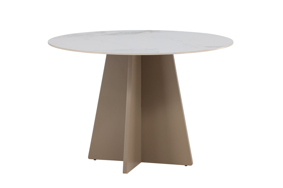 Bootcut rundt spisebord - Ø110 cm - beige - billede 6