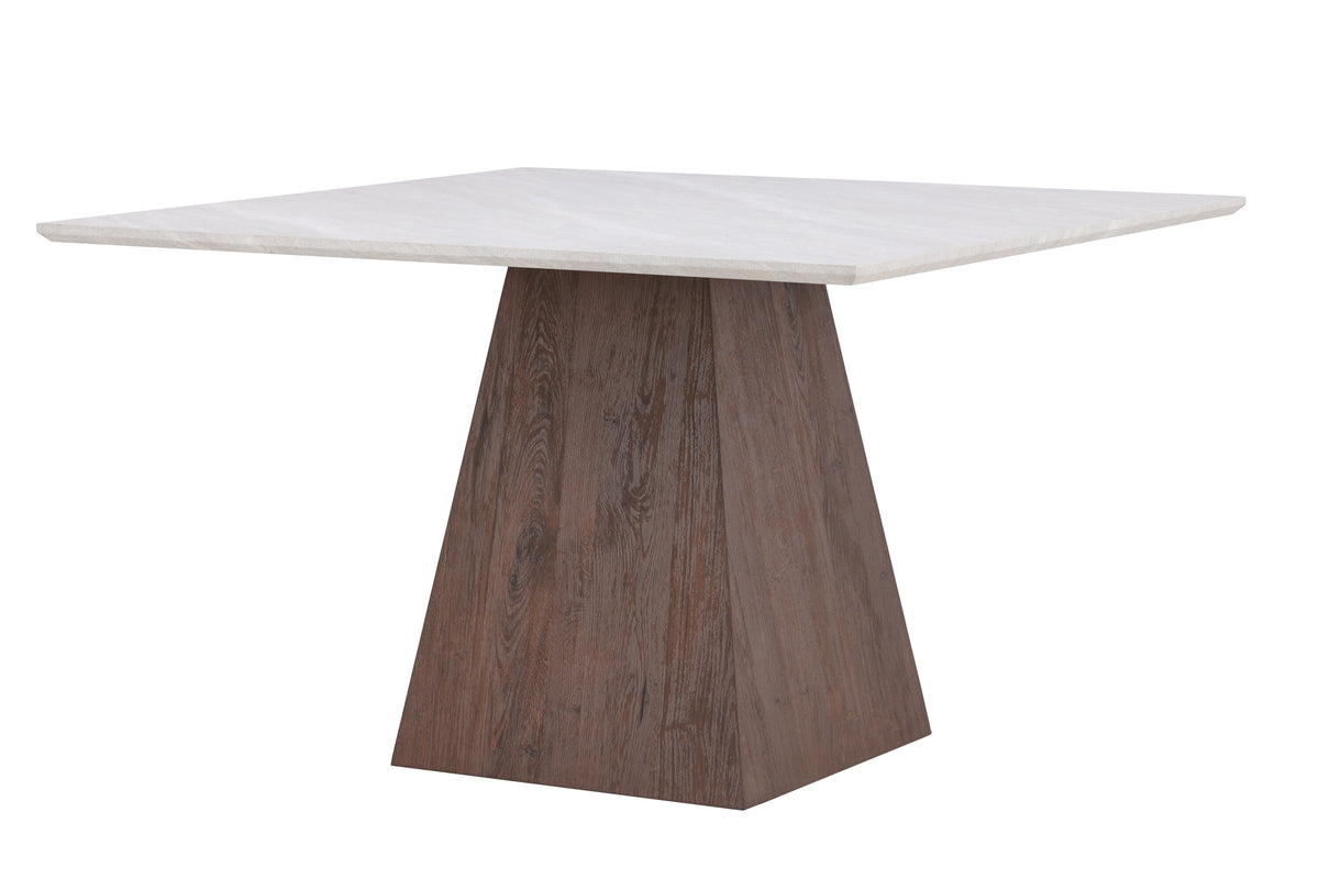 Cael spisebord - 120 × 120 cm - lysegrå, mokka - billede 2