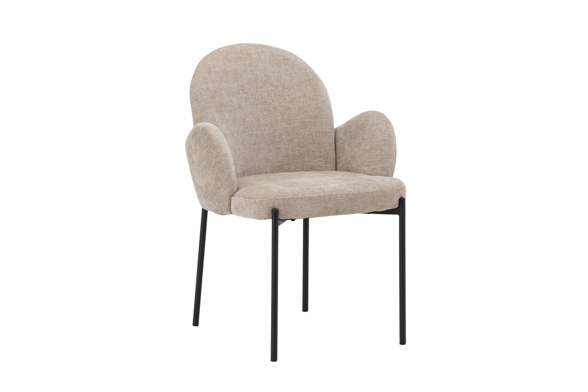 Blom spisebordsstole - beige, sort - 2 stk. - billede 13