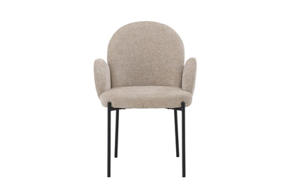 Blom spisebordsstole - beige, sort - 2 stk. - billede 1