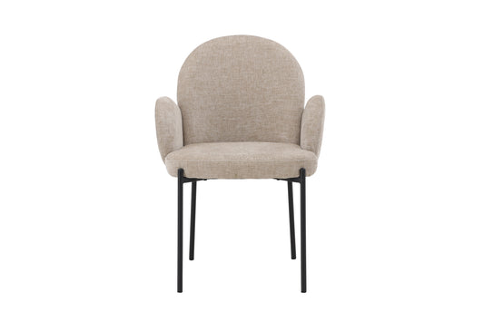 Blom spisebordsstole - beige, sort - 2 stk. - billede 1