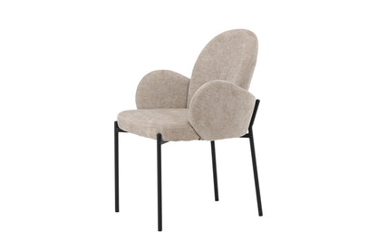 Blom spisebordsstole - beige, sort - 2 stk. - billede 4