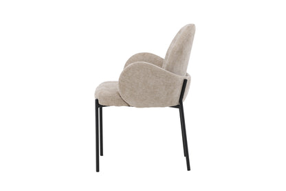 Blom spisebordsstole - beige, sort - 2 stk. - billede 5
