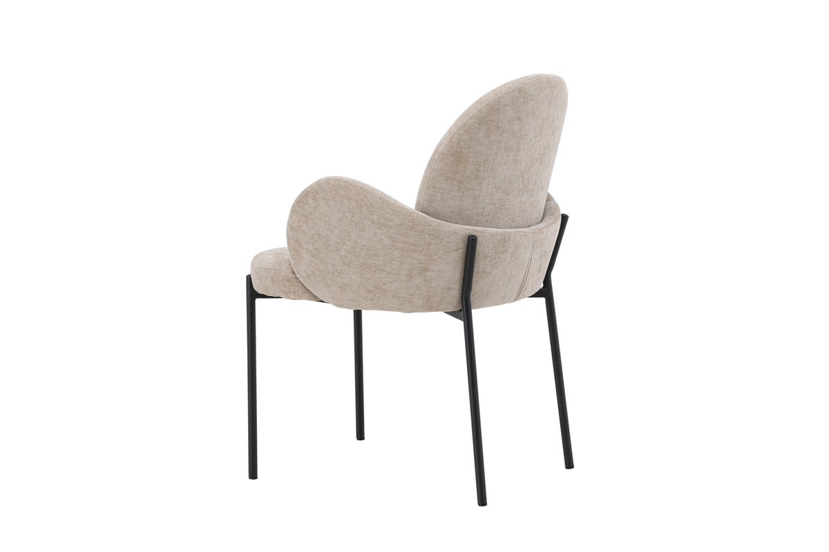 Blom spisebordsstole - beige, sort - 2 stk. - billede 6