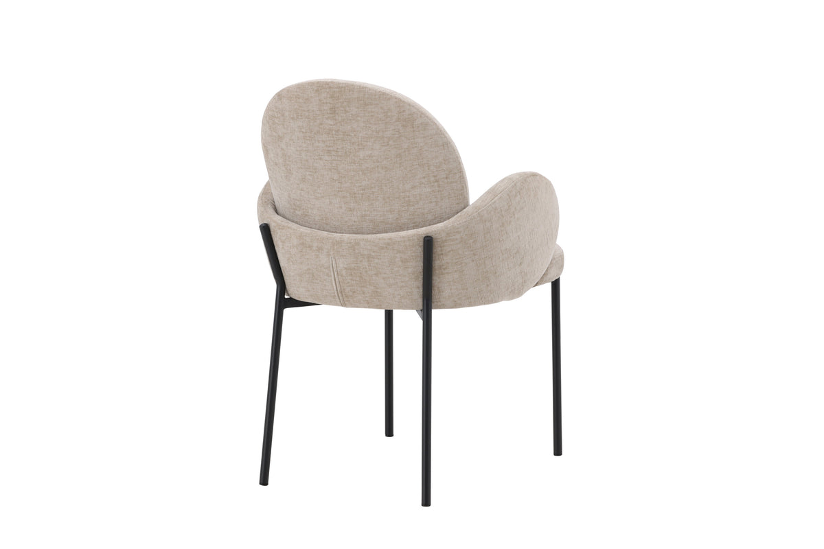 Blom spisebordsstole - beige, sort - 2 stk. - billede 9