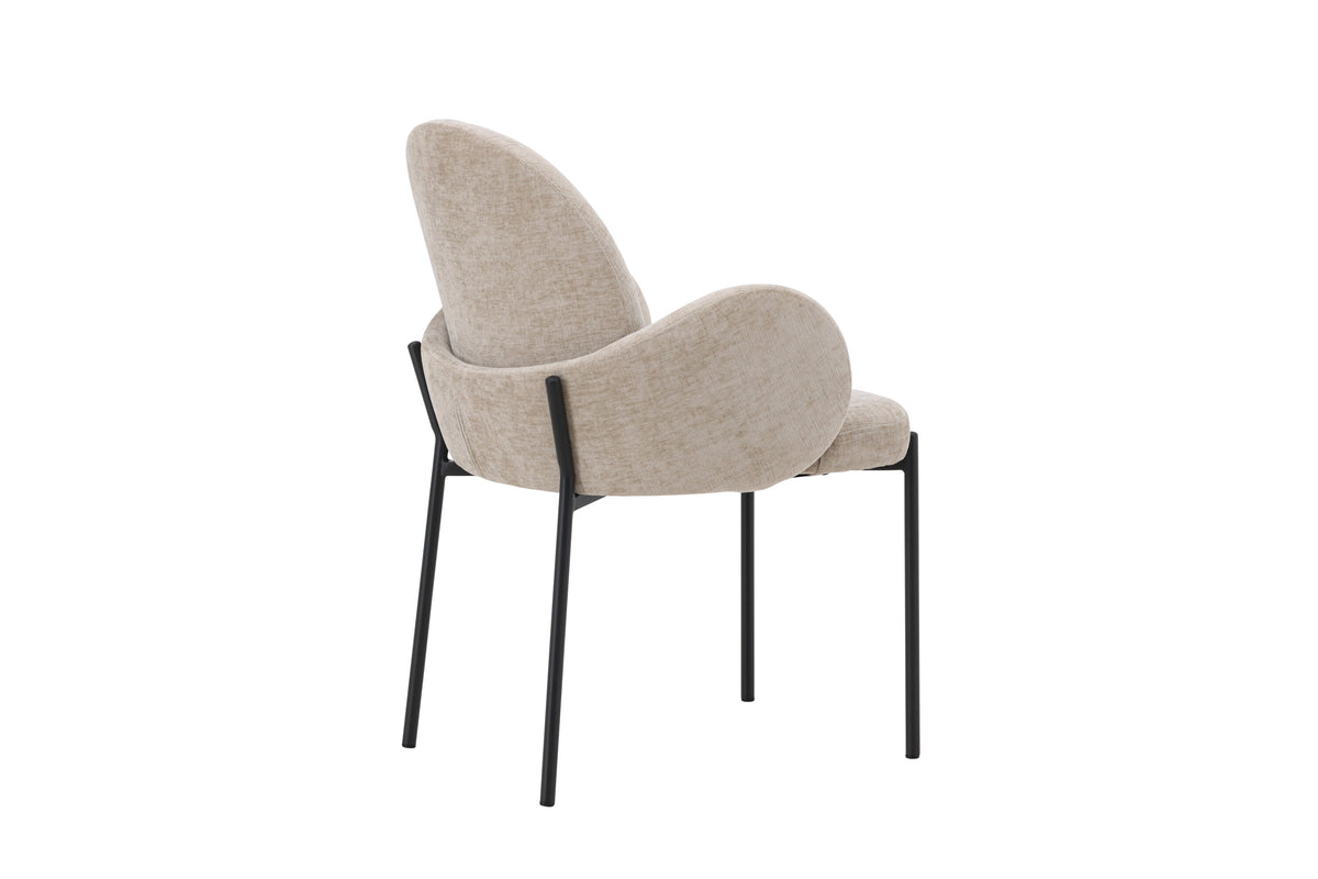 Blom spisebordsstole - beige, sort - 2 stk. - billede 10