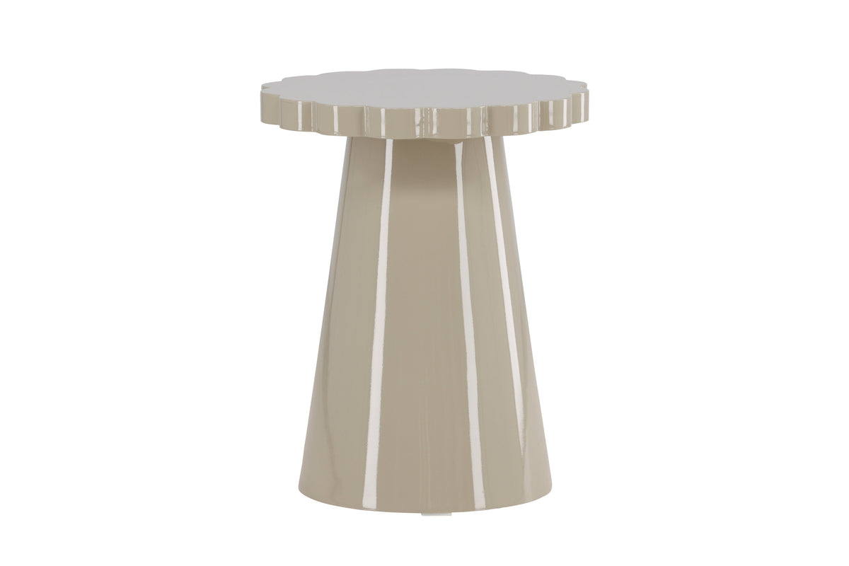 Krull sidebord - Ø45 cm - beige - billede 1