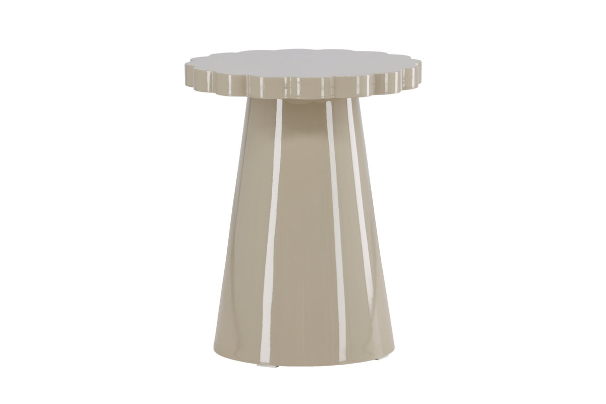 Krull sidebord - Ø45 cm - beige - billede 2