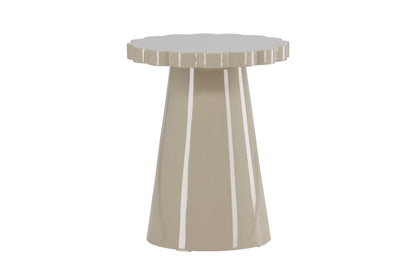 Krull sidebord - Ø45 cm - beige - billede 2