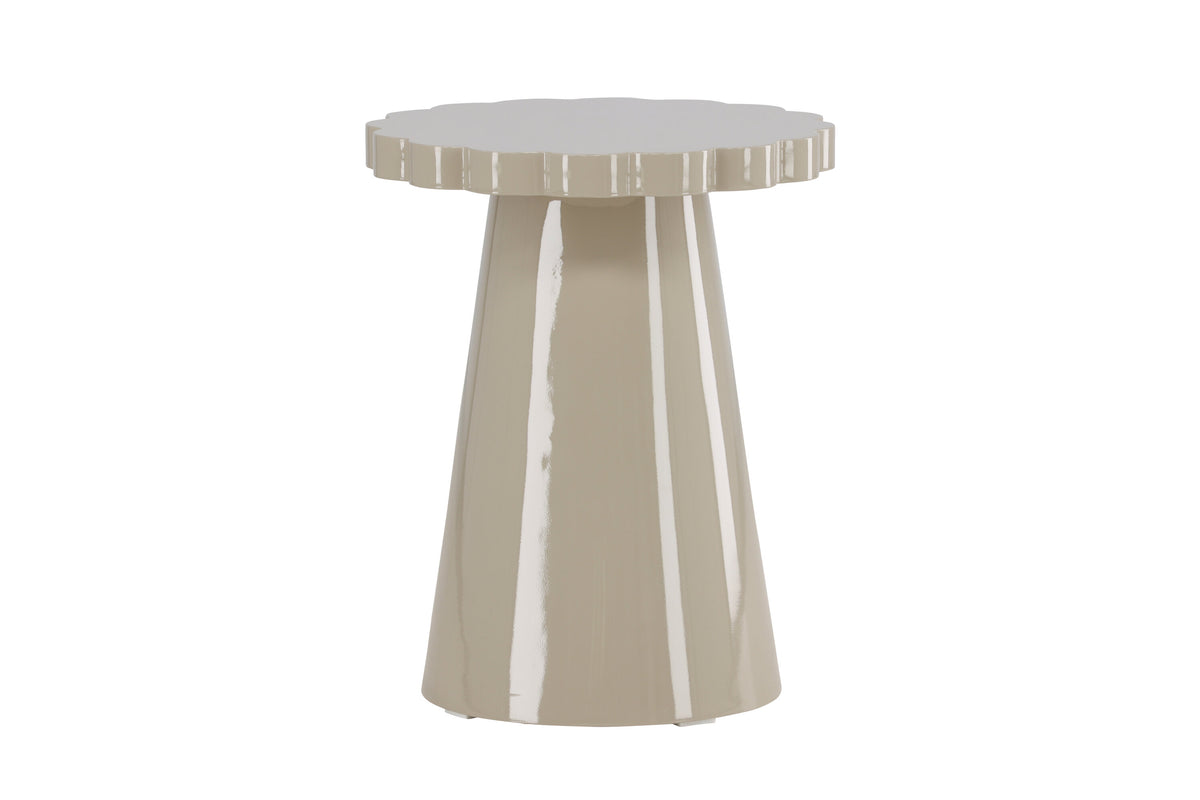 Krull sidebord - Ø45 cm - beige - billede 3