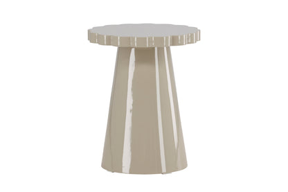 Krull sidebord - Ø45 cm - beige - billede 3