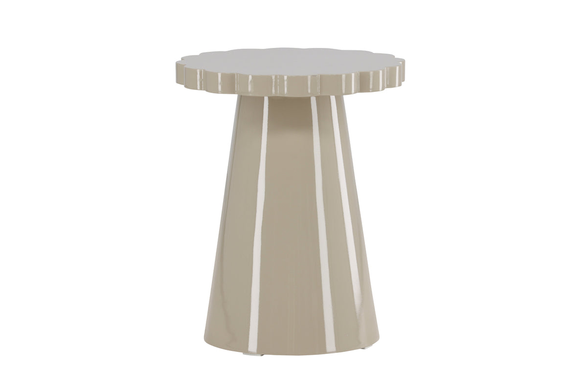 Krull sidebord - Ø45 cm - beige - billede 5