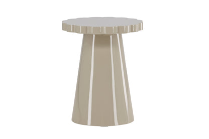 Krull sidebord - Ø45 cm - beige - billede 7