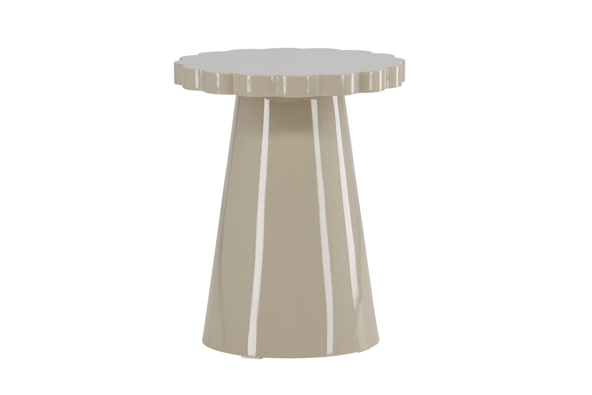 Krull sidebord - Ø45 cm - beige - billede 8