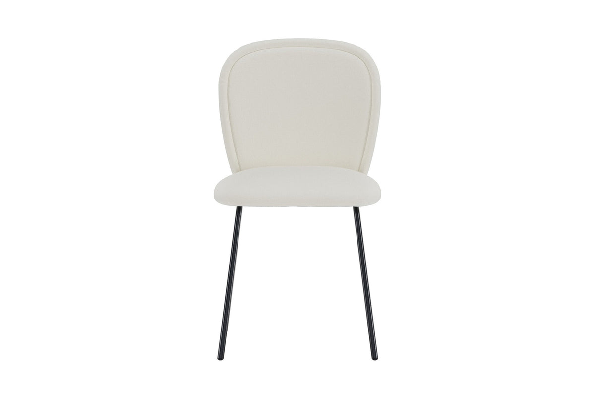 Carl spisebordsstole - creme, sort - 2 stk. - billede 1