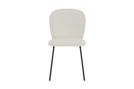Carl spisebordsstole - creme, sort - 2 stk. - billede 1