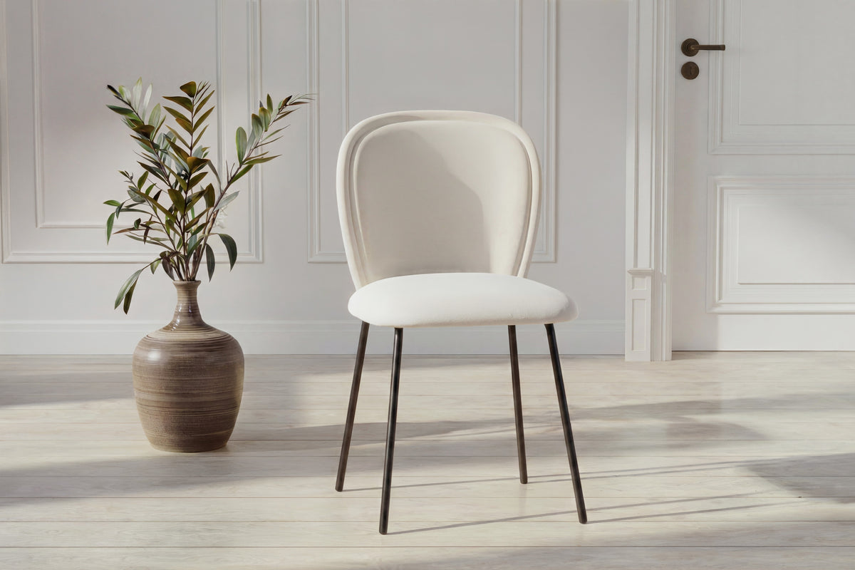 Carl spisebordsstole - creme, sort - 2 stk. - billede 4